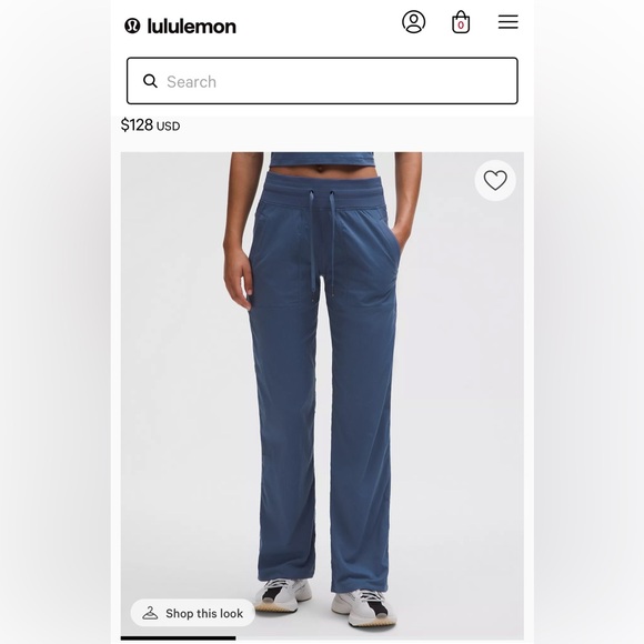 NWT! Lululemon Dance Studio Mid-Rise Pant
Short Size 8 “Blue Twill” Color - Picture 1 of 9